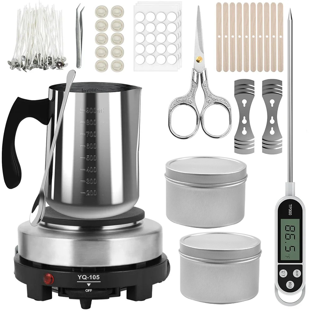 Candle Making Kit For Adults - Kerzengießtopf mit elektrischer Kochplatte zum Schmelzen