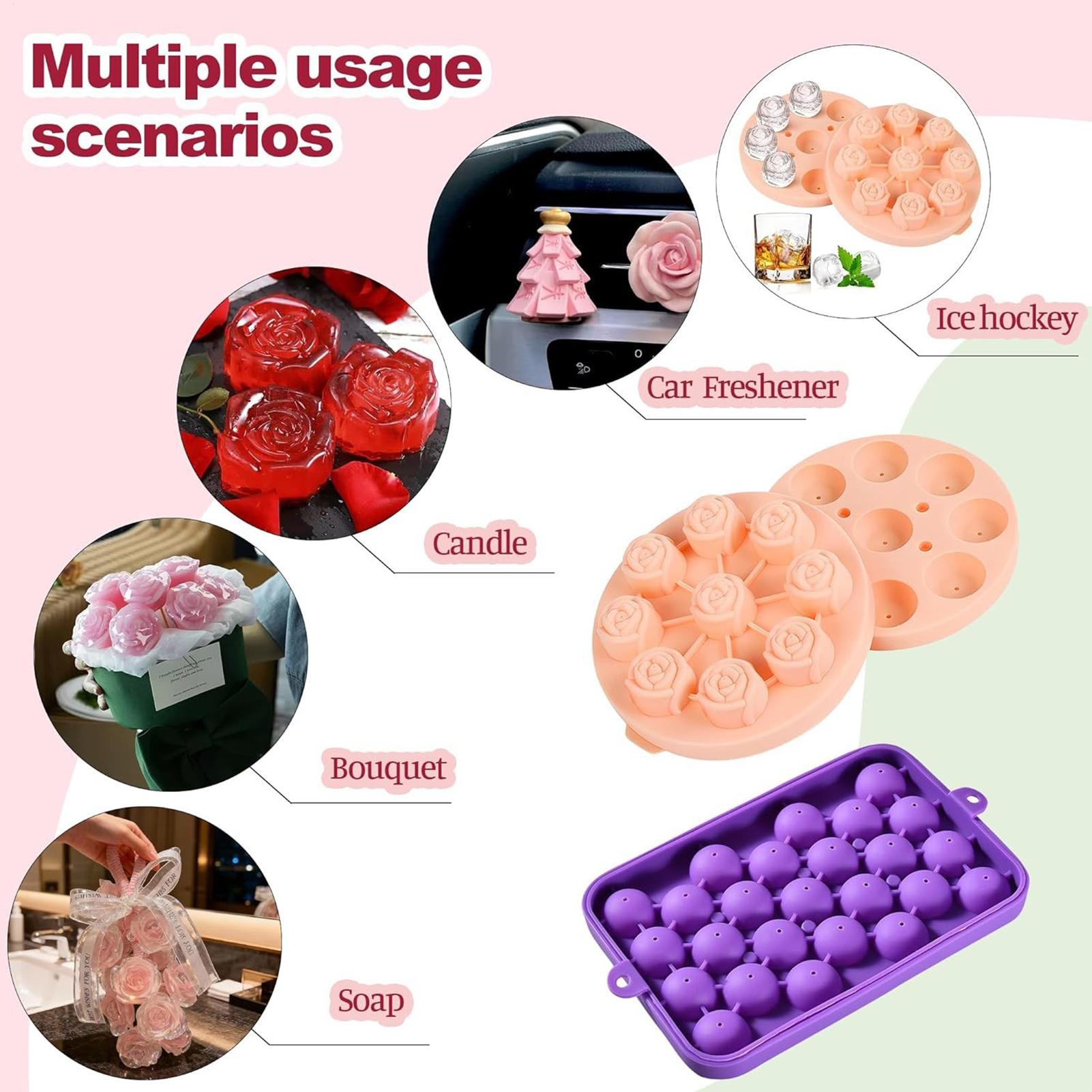 Candle Making Kit For Adults - Seifenherstellungsset DIY Trauben- und Blumenkerzenformen mit