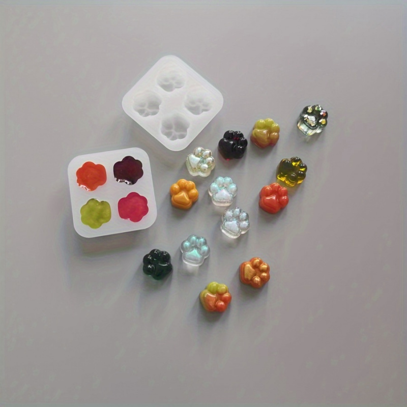Candle Making Diy Kit - 1Set Silikonformen mit Katzenpfotenmuster-4A Einzigartiges DIY-Design