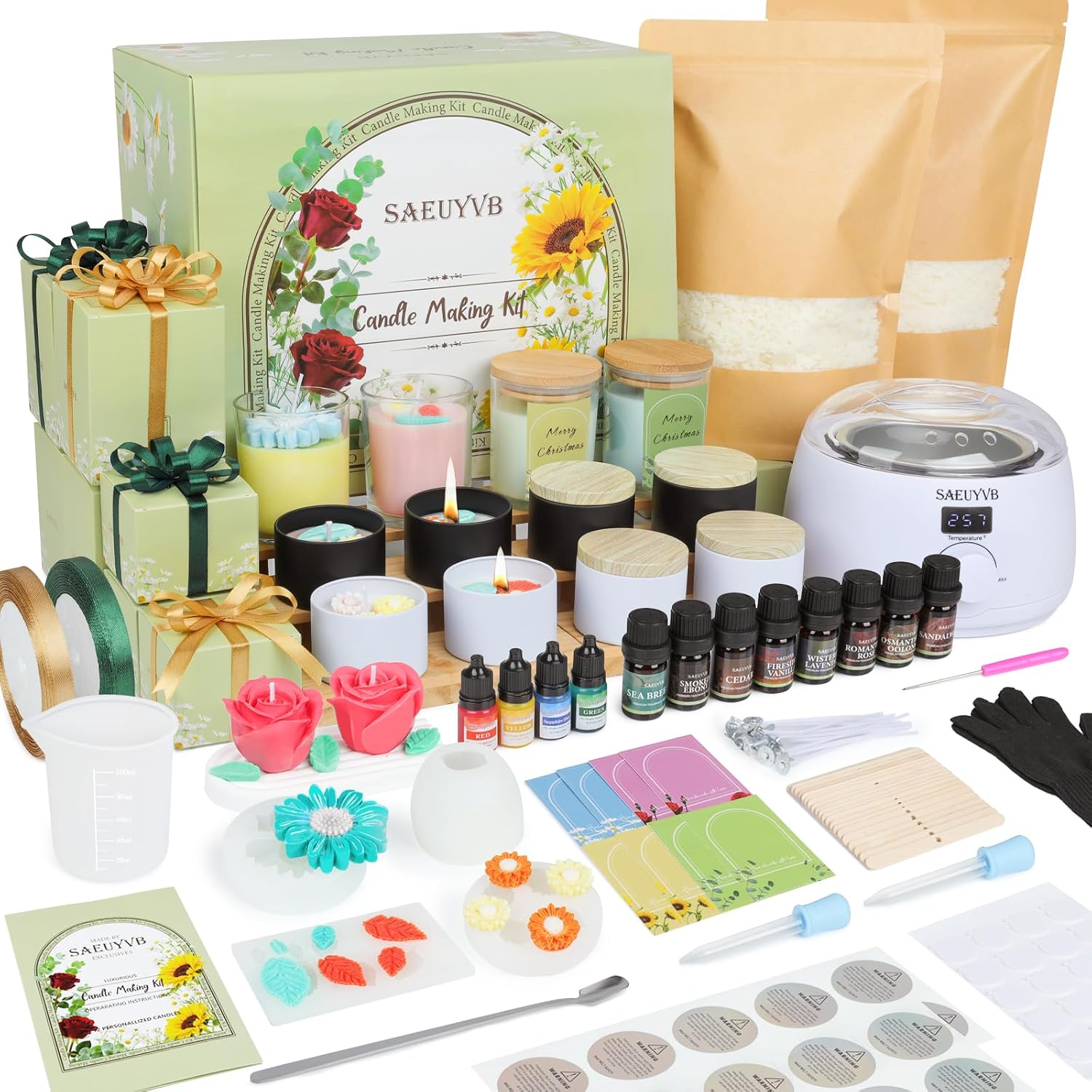 Candle Making Kit For Adults - Kerzenherstellungs-Set, Kerzenherstellungs-Set für Erwachsene & Anfänger