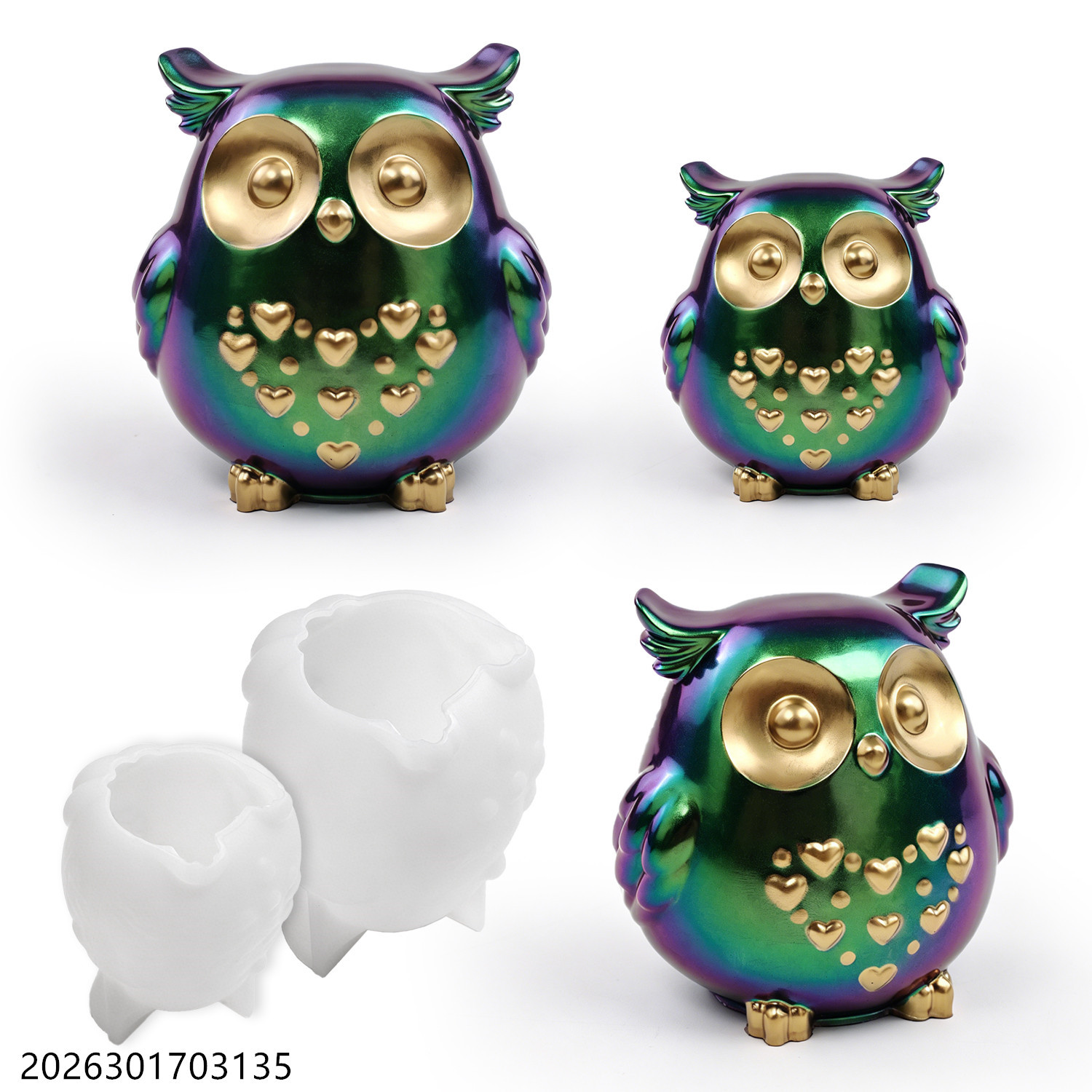Candle Making Diy Kit - Eulen-Silikonform 3D Vogelform-Set für DIY Epoxidharz