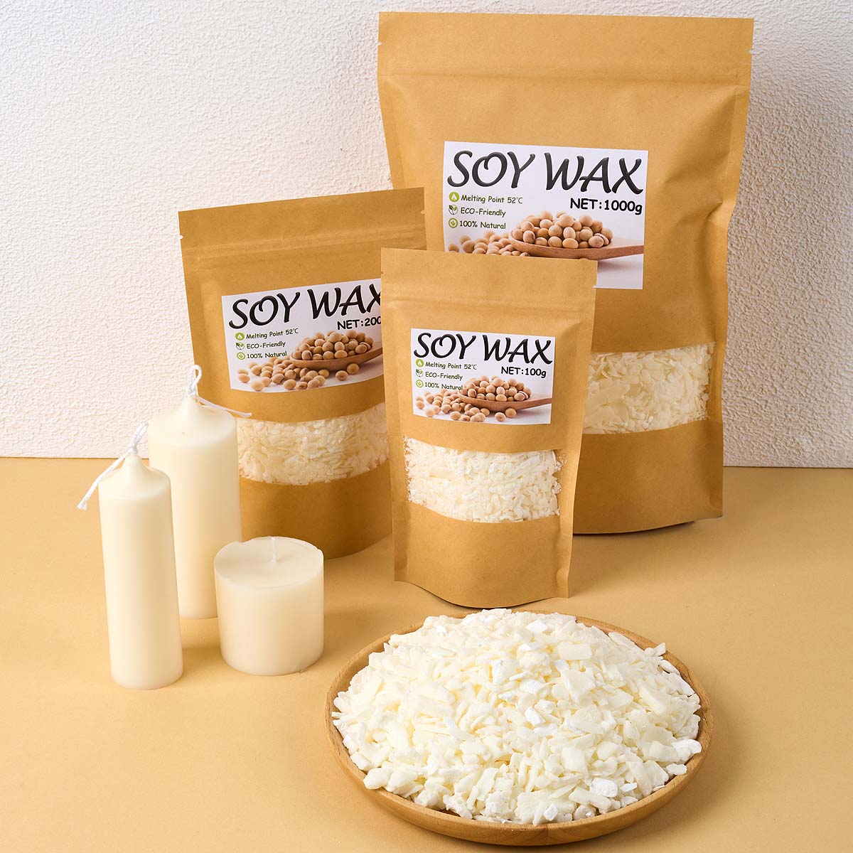 1 Pfund reinweißes Sojawachs f – Candle Making Video Bewertung und Preis