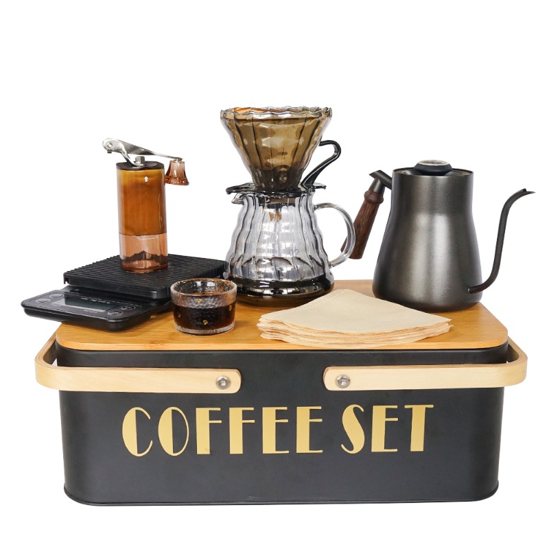 Tragbares Kaffeemaschinen-Set  – Pour Pot Aluminum Bewertung und Preis